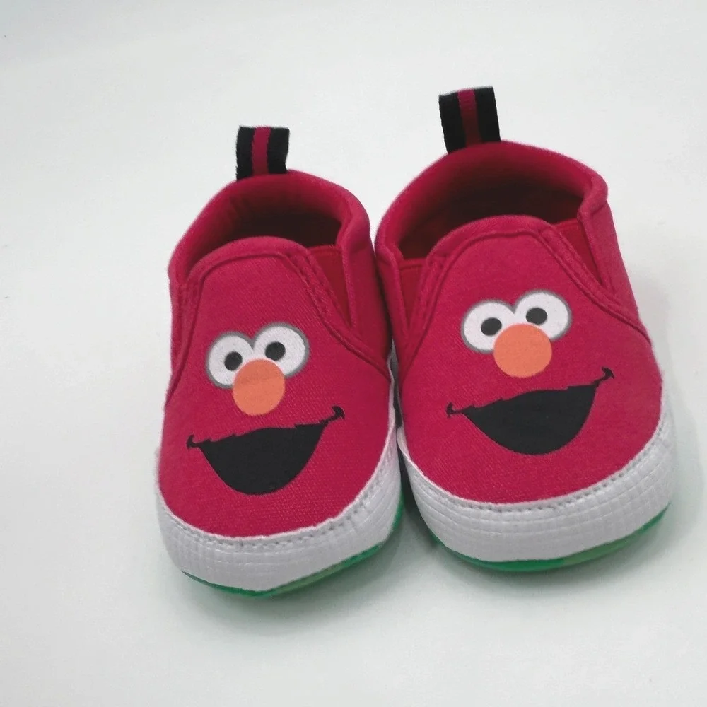 Sesame Street Elmo Infant Shoes Size 2 Red Slip On Sneakers Baby NWOT Kidcore